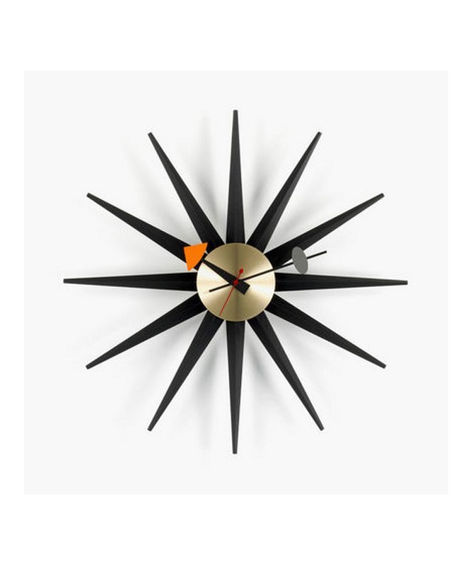 Horloge Sunburst Clock - Vitra Black Collection