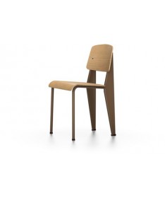 Standard Chair Vitra - Piètement coffee et assise chêne naturel