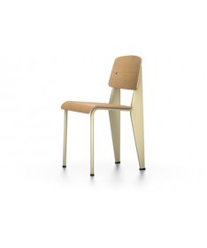 Standard Chair Vitra - Piètement écru et assise chêne naturel