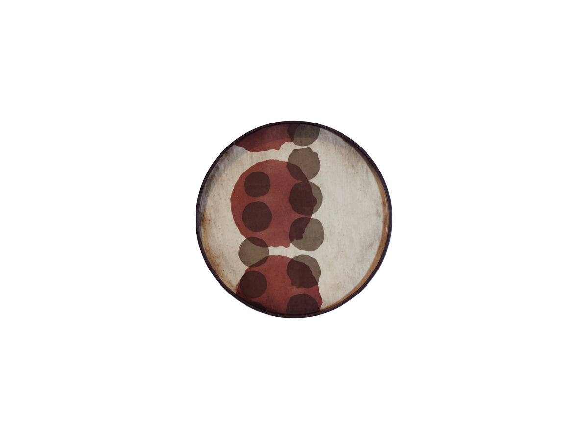 Plateau verre Pinot Layered Dots Ø48 - Ethnicraft Plateau verre Pinot Layered Dots Ø48 - Ethnicraft