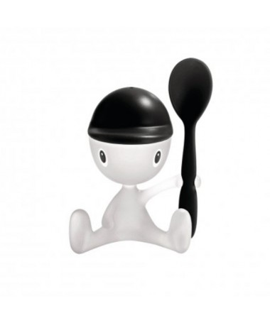 Coquetier Cico avec salière et cuillère - Alessi - noir