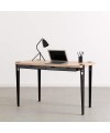 Bureau Monochrome / Pieds TipToe de couleurs Ht 75cm / Plateau Chêne L120 x l60 cm + 1 Tiroir Wave - TipToe