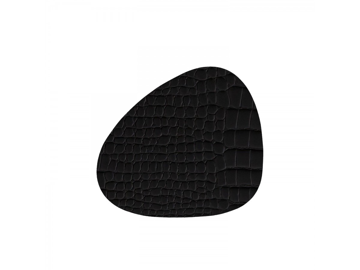 Sous-verre Curve Croco 11x13 cm - LindDNA - Noir Sous-verre Curve Croco 11x13 cm - LindDNA - Noir