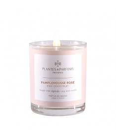 Bougie végétale parfumée 180g PAMPLEMOUSSE ROSE - Plantes & Parfums