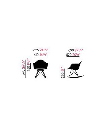 Boutique déco intérieure Chaise à bascule Eames RAR 1950 - Vitra Charles & Ray Eames