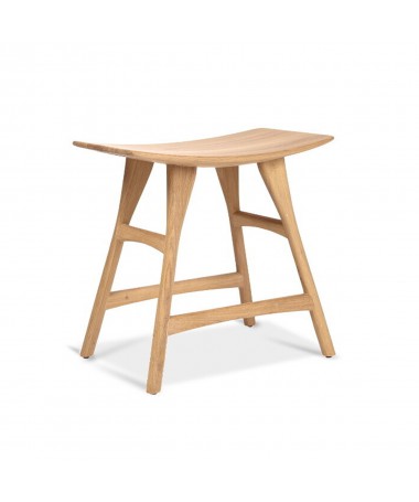 Tabouret Osso H. 48 cm - Ethnicraft - chêne naturel huilé