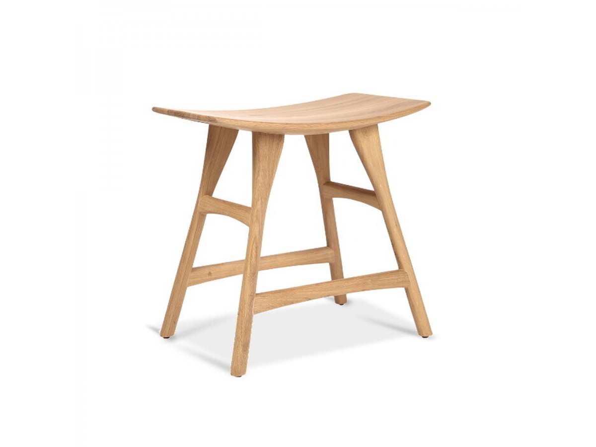 Tabouret Osso H. 48 cm - Ethnicraft - chêne naturel huilé