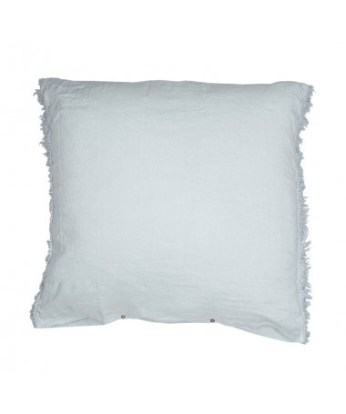 Coussin Hug frangé 80x80 - Bed and Philosophy - Aqua