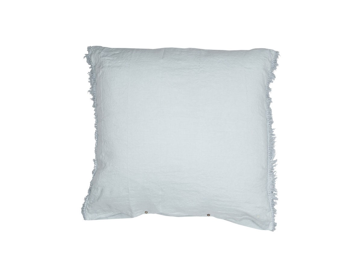 Coussin Hug frangé 80x80 - Bed and Philosophy - Aqua