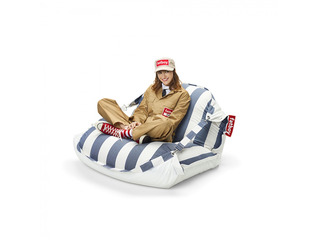 Original Floatzac pouf flottant piscine - Fatboy - Stripe Ocean Blue Original Floatzac pouf flottant piscine - Fatboy - Stripe Ocean Blue