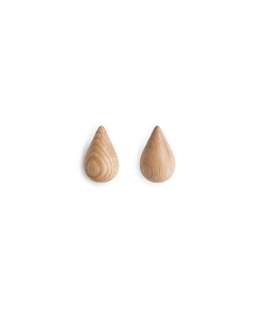 Set de 2 patères Dropit small - Normann Copenhagen - chêne naturel