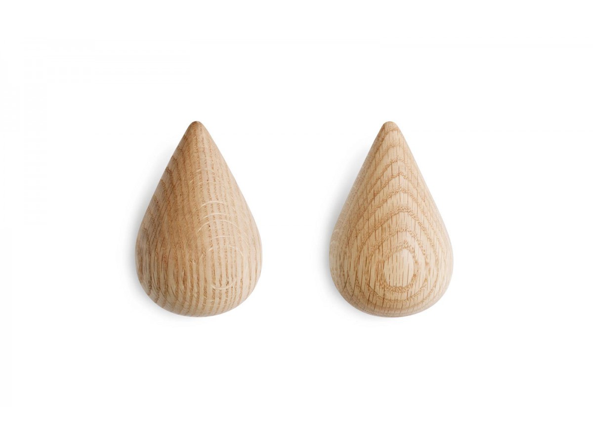 Set de 2 patères Dropit large - Normann Copenhagen - chêne Set de 2 patères Dropit large - Normann Copenhagen - chêne