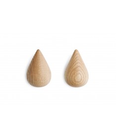 Set de 2 patères Dropit large - Normann Copenhagen - chêne