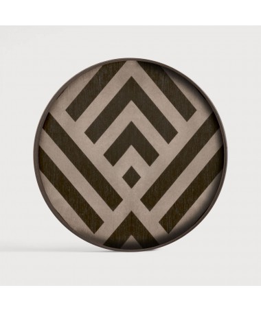 Vide-poche rond Ø30 cm - Ethnicraft - Graphite chevron