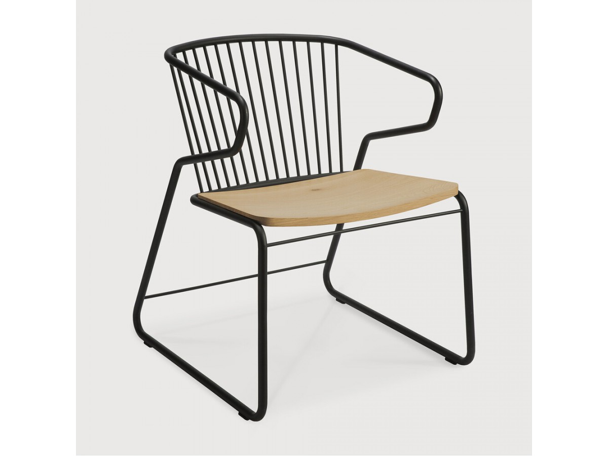 Fauteuil Gabbia chêne et métal - Ethnicraft Fauteuil Gabbia chêne et métal - Ethnicraft