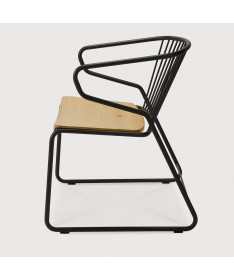 Fauteuil Gabbia chêne et métal - Ethnicraft