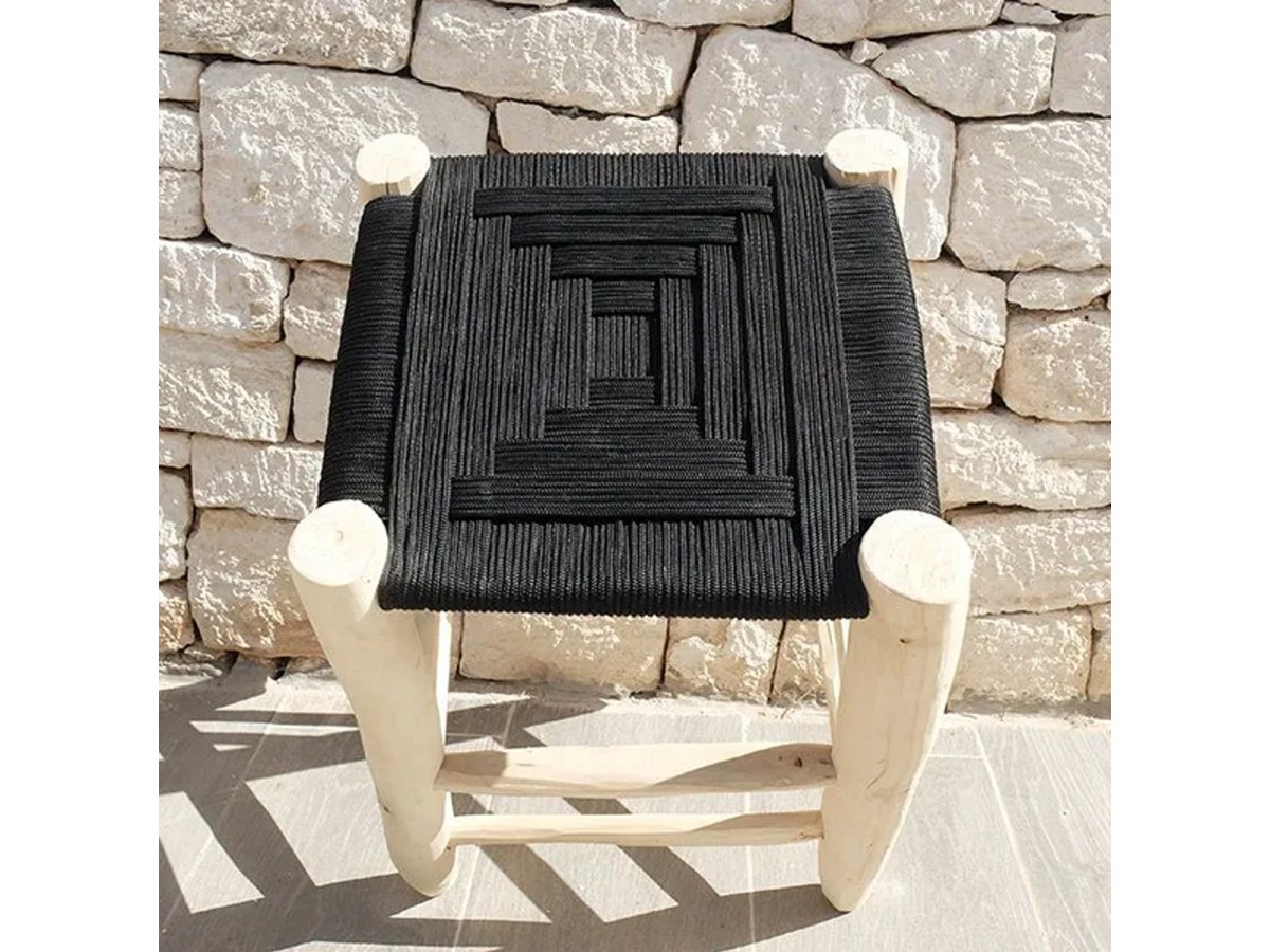 Tabouret Braz noir - Miraj Home