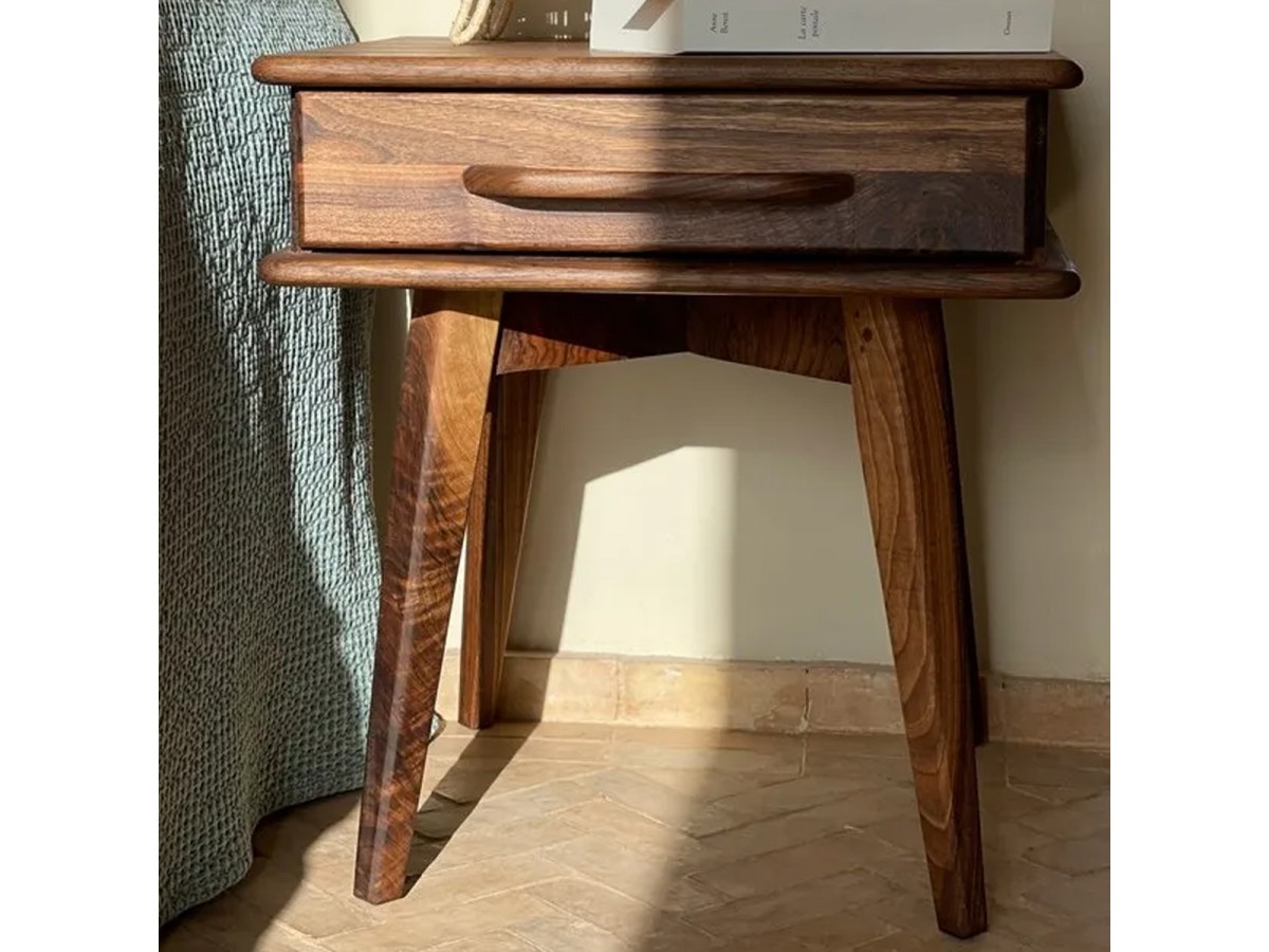 Chevet Padma en noyer - Miraj Home Chevet Padma en noyer - Miraj Home