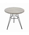 Table de jardin Papyrus Ø 75 - CFOC - Naturel Blanc Noir