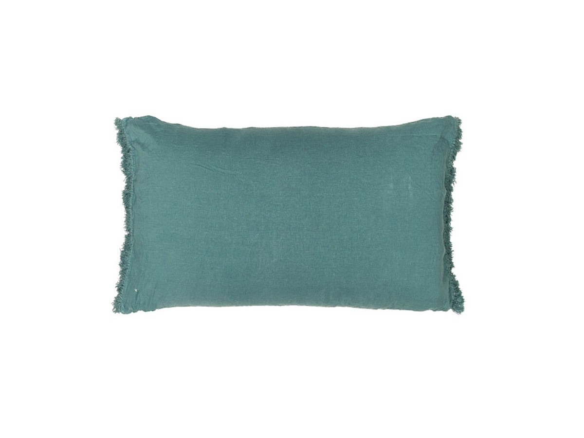 Coussin Queens frangé 50x70 - Bed & Philosophy - Mineral Coussin Queens frangé 50x70 - Bed & Philosophy - Mineral
