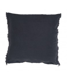 Coussin frangé Mellow 65x65 - Bed and Philosophy - Charbon