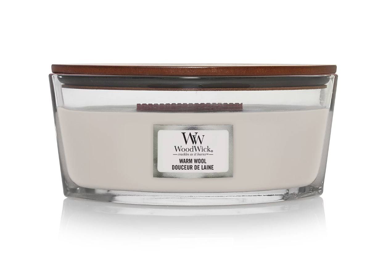 Bougie parfumée Ellipse - WoodWick - Douceur de laine