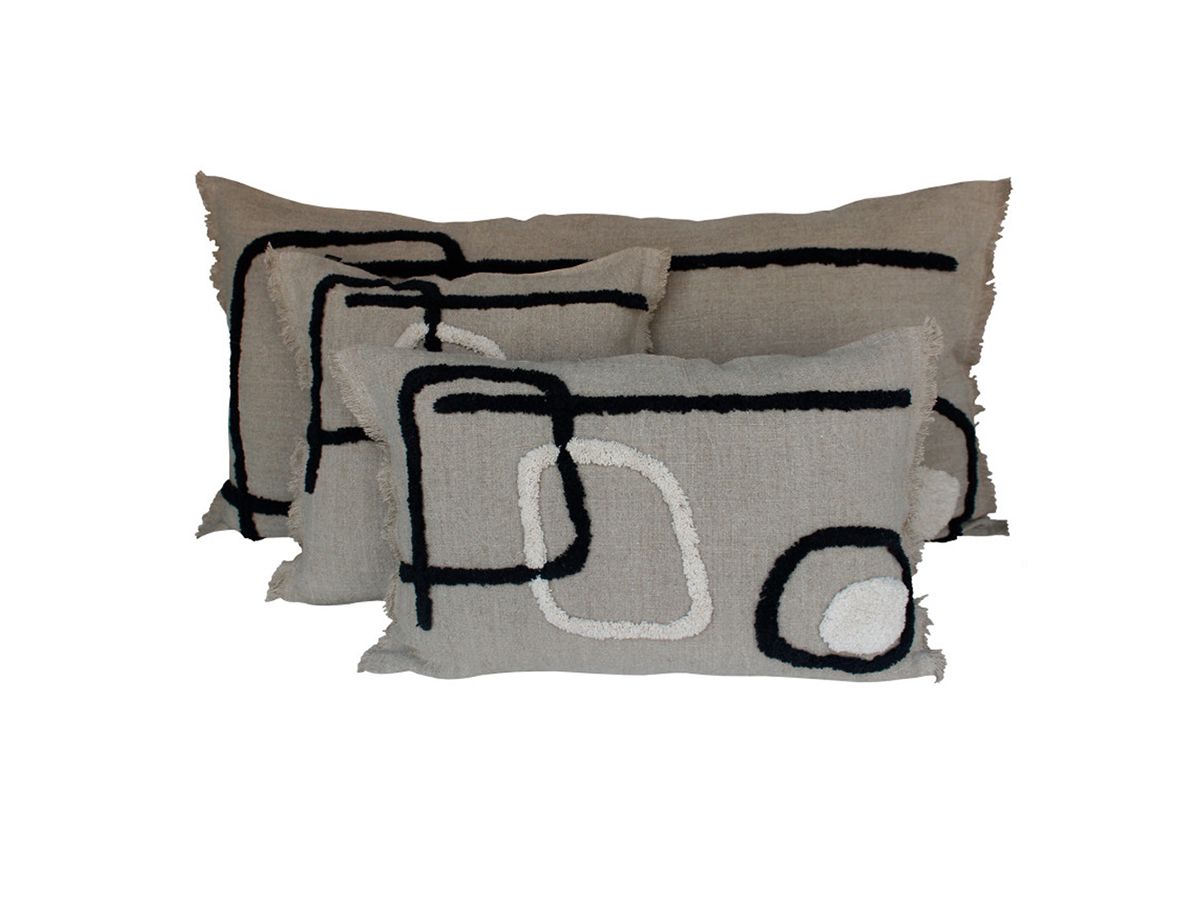 Coussin Tikri lin et coton - Haomy Coussin Tikri lin et coton - Haomy