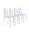 Lot de 4 chaises Victoria Ghost - Kartell