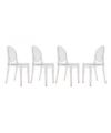 Lot de 4 chaises Victoria Ghost - Kartell