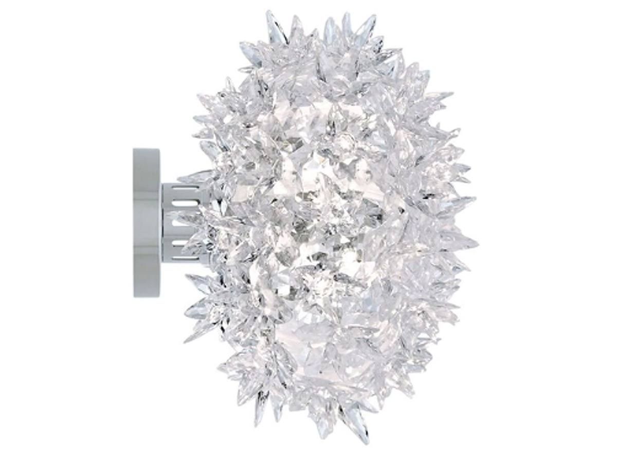 Applique Murale Kartell Bloom - Petite Taille - En Cristal/polycarbonate Transparent - Ampoules G9 LED Incluses
