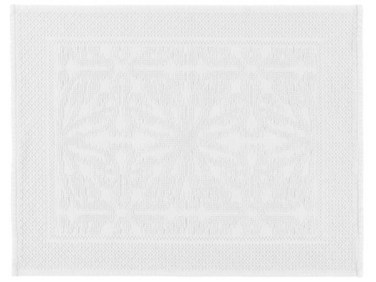 Tapis de bain coton Hammam blanc - Haomy