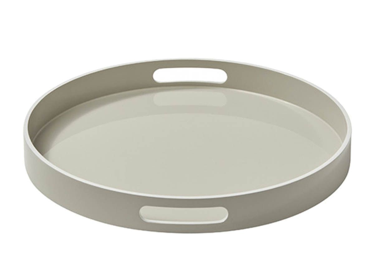 Plateau laqué demi lune Bleu Azur – Dutang
