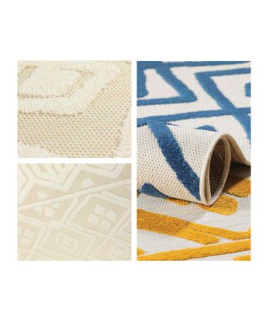 Tapis d'extérieur Zanzibar IDAHO - Blanc