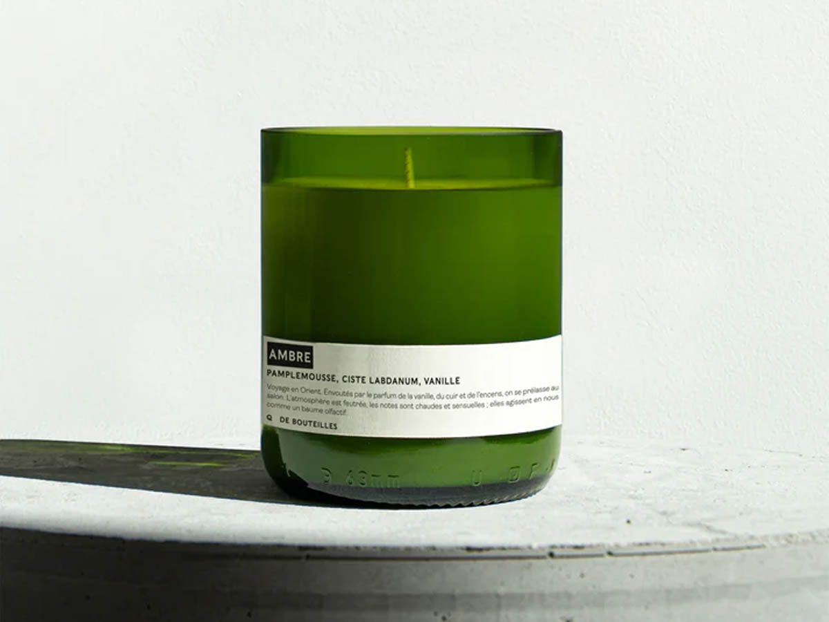 Bougie parfumée - Q de Bouteilles - Ambre 200 grammes