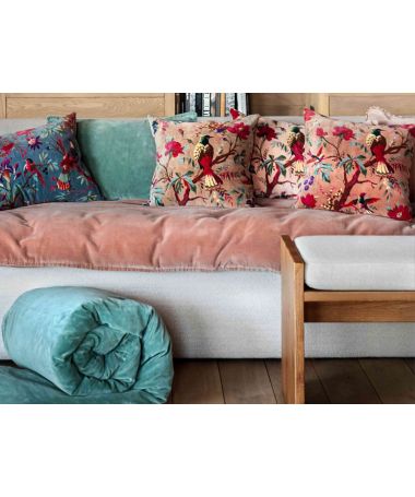 Coussin Birdy velours Haomy