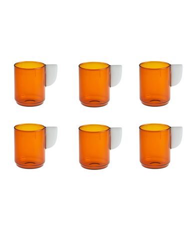 Coffret 6 tasses Pakora ambre - CFOC