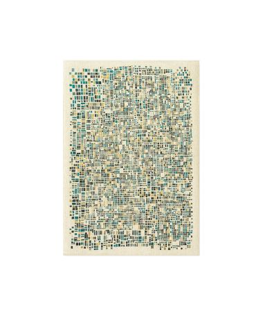 Tapis Cubik turquoise - Louis de Poortere