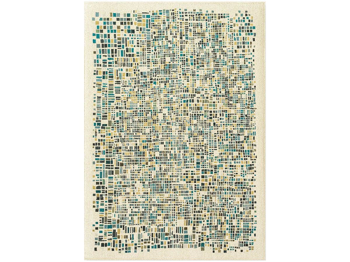 Tapis Cubik turquoise - Louis de Poortere