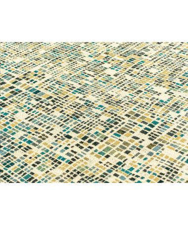 Tapis Cubik turquoise - Louis de Poortere