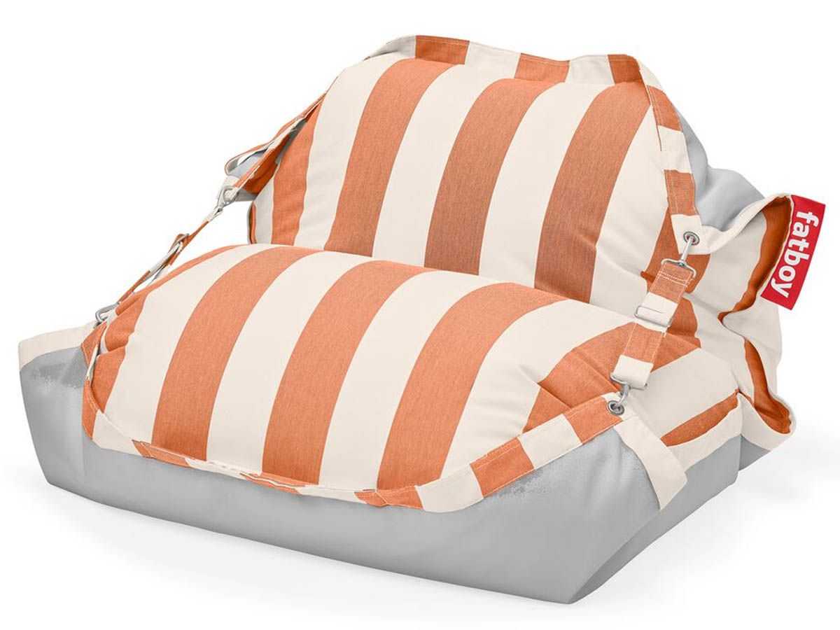 Original Floatzac pouf flottant piscine - Stripe orange