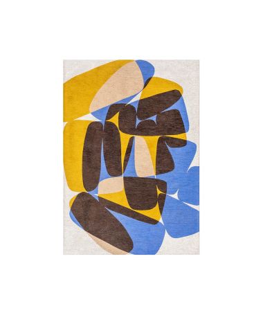 Tapis Stones Sunny Blue 2085 - Louis de Poortere