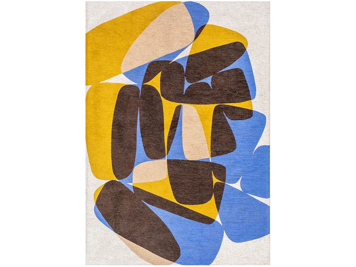 Tapis Stones Sunny Blue 2085 - Louis de Poortere