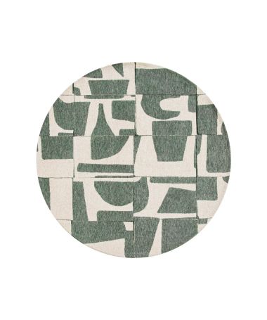 Tapis d'extérieur Papercut eucalyptus - Louis de Poortere