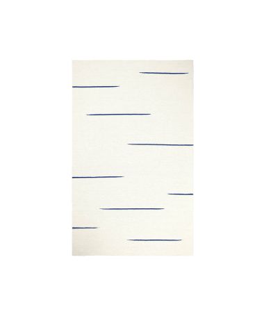 Tapis Comporta crème-bleu - Saudade