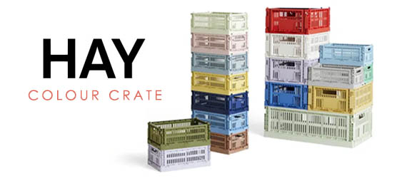 HAY cagettes Colour Crate : rangements colorés, pliables et empilables